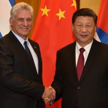 El presidente Xi Jinping recibe a Miguel Diaz-Canel. Foto: Estudios Revolución