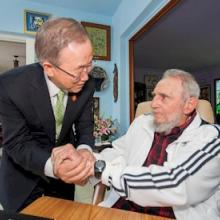 Treffen zwischen Fidel und Ban Ki-moon