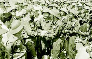 En Cam Lo, antes base militar yanqui, Fidel se encontró con el Frente Nacional de Liberación de Vietnam del Sur (VNA)