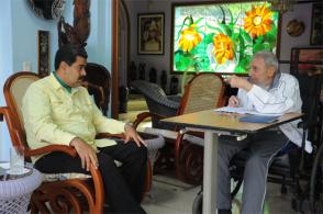 Fidel Castro y Nicolás Maduro Moros en Cuba