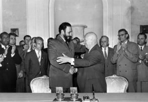Fidel Castro en el Palacio del Kremlim